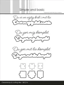 Simple and basic Clearstamp & dies "Danske tekster" SBC216