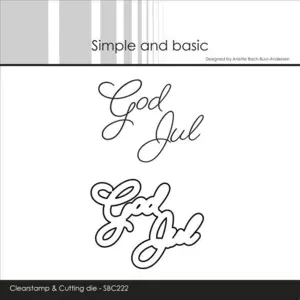 Simple and basic Clearstamp & dies "God Jul" SBC222