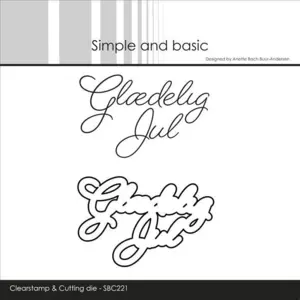 Simple and basic Clearstamp & dies "Glædelig Jul" SBC221