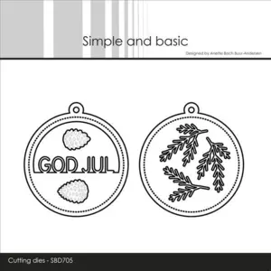 Simple and Basic dies "Sentiment in a tag GOD JUL" SBD705