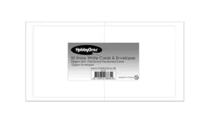 HobbyGros Storage - 50 Sæt - 3x3" / 76x76mm - Kort/Kuverter "Snow White" SS141