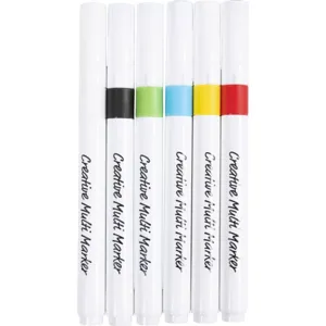 Kreativ Multi Tusch 6stk. streg 4mm, ass. farver