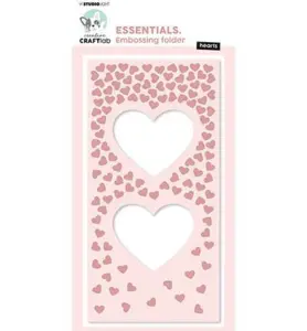 Studio Light Embossingfolder + Dies "Slimline Hearts" CCL-ES-EMB13
