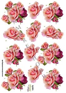 3D ark Dan-design lyserød roser