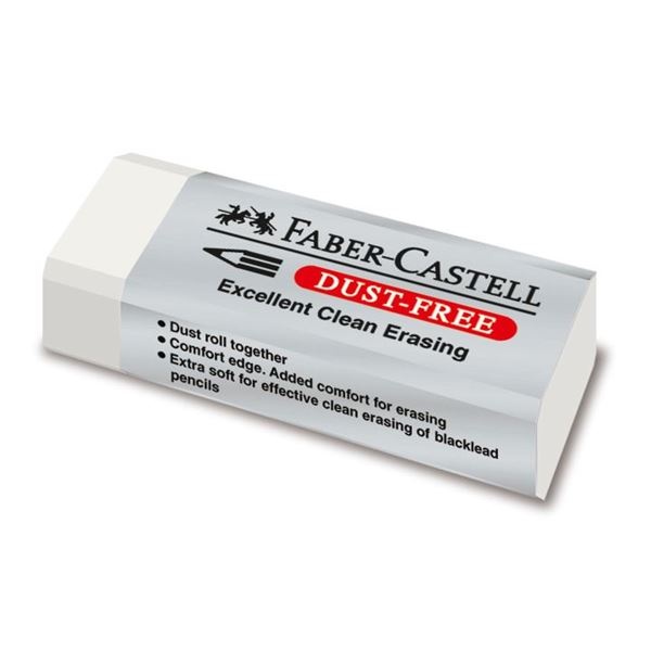 Faber-Castells DUST-fri (støvfri) viskelæder hvid