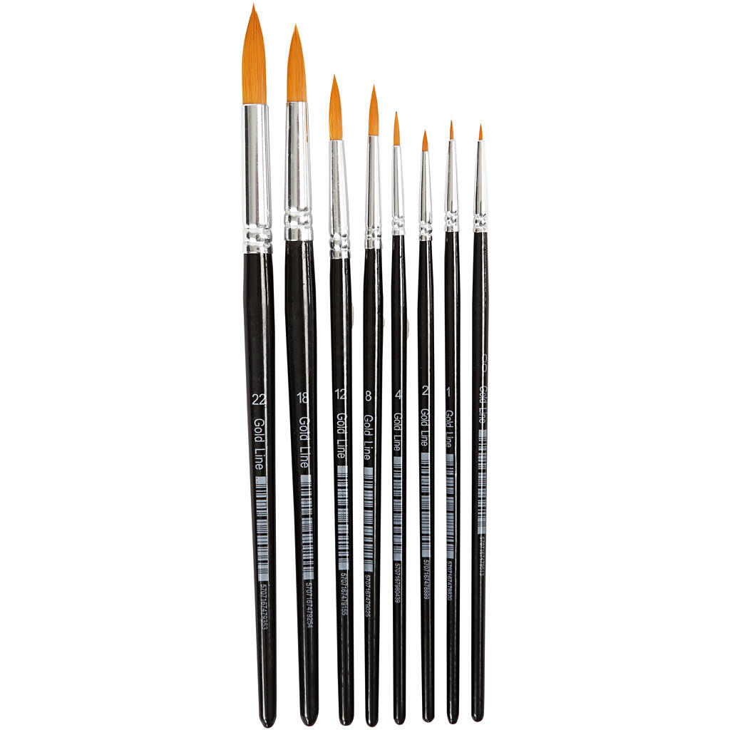Gold Line Pensler, Runde, 0-22, 8stk.