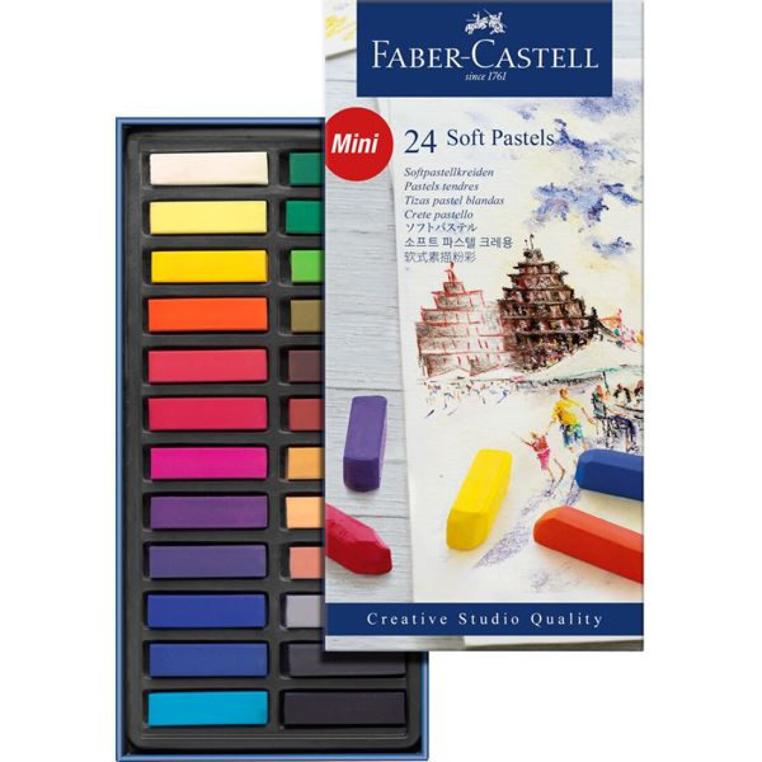 Bløde pasteller mini, 24 stk