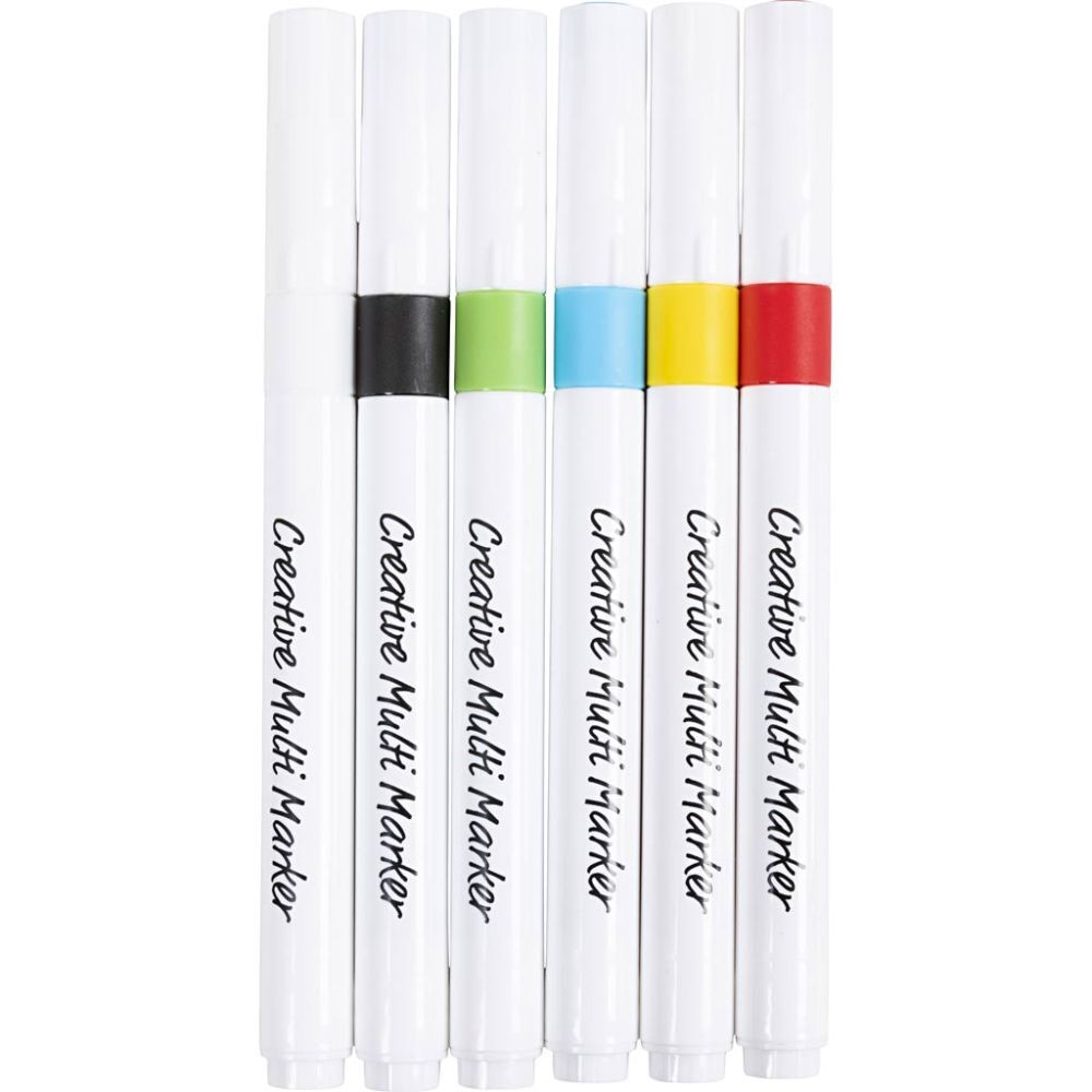 Kreativ Multi Tusch 6stk. streg 4mm, ass. farver